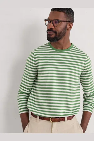 Seasalt Cornwall Green Mens Sailor 100% Cotton T-Shirt With Crew Neck M