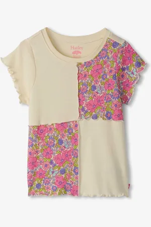 Hatley Cream Groovy Flowers Patchwork T-Shirt 2 Years (92cm)