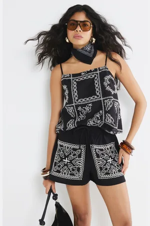 River Island Cutwork 100% Cotton Shorts AU 14