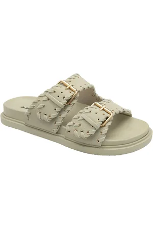 Dunlop Green Twin Strap Buckle Footbed Sandals AU 8 (EU 39)