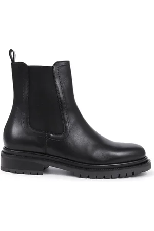 JONES BOOTMAKER Kefalonia Leather Chelsea Black Boots AU 7 (EU 38)