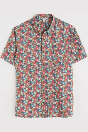 Seasalt Cornwall Mens Heron Short Sleeve 100% Linen Shirt XXL