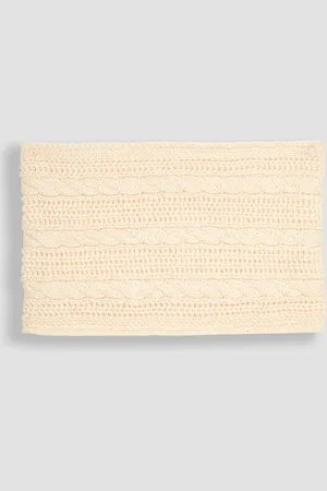 JoJo Maman Bébé Natural Cable Knitted Neck Cosy Scarf One