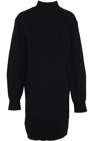 Barbour 100% Cotton Franchesca Funnel Neck Ribbed Knit Dress AU 18