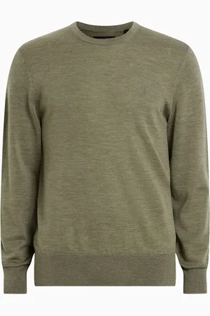 AllSaints AllSaints Light Ash Green Mode Merino Crew Jumper XXL