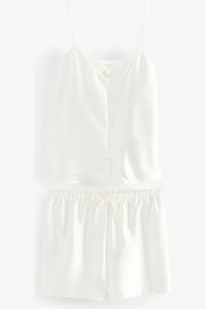 Next Ivory Bridal Satin Cami Short Set Pyjamas AU 22