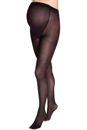 JoJo Maman Bébé Black 50 Denier Supersoft Maternity Tights Black L
