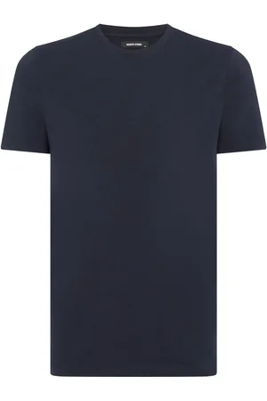 Remus Light Blue Tapered Fit Cotton Stretch T-Shirt M