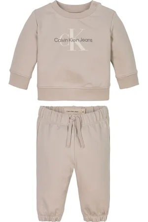 Calvin Klein Grey Newborn Terry Tracksuit 3
