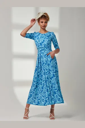 Jolie Moi Goldie 3/4 Sleeve Jersey Maxi Dress AU 14
