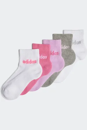 adidas Multi Kids Linear Ankle Socks 5 Pairs 2-3.5