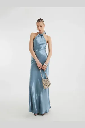 River Island Halter Slip Maxi Dress AU 16