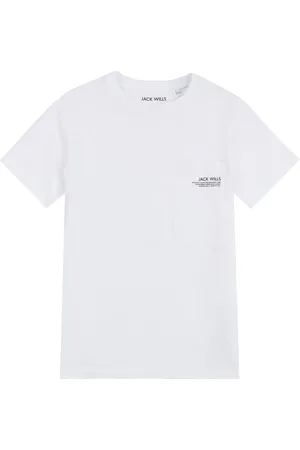 Jack Wills White Boys Panel Pocket 100% Cotton T-Shirt 10