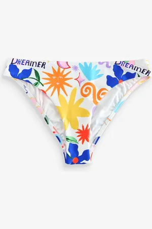 Eleanor Bowmer Dreamer Print High Leg White Ground Bikini Briefs AU 6