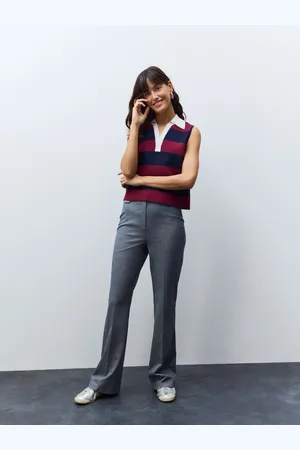 Next Blue Denim Look Bootcut Tailored Trousers AU 8 S