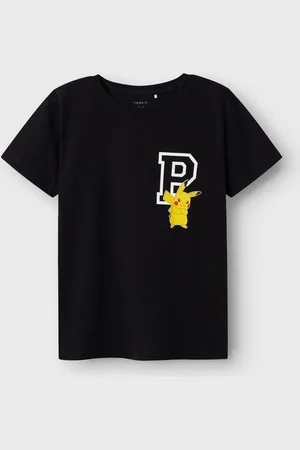 NAME IT Black 100% Cotton Pokemon Pikachu Graphic T-Shirt 7