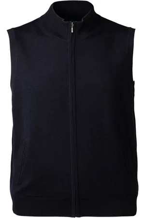 Charles Tyrwhitt Blue Pure Merino Zip Gilet S