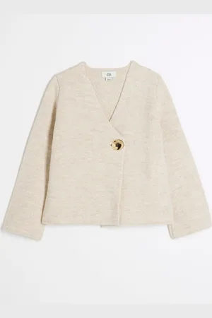River Island Brown Girls Asymmetric Cardigan 11