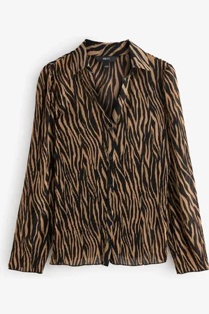 Next Pleated Long Sleeve Fitted Shirt AU 4 Petite