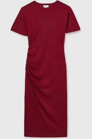 Reiss Tulia Modal-Blend Ruched Midi Dress AU 4