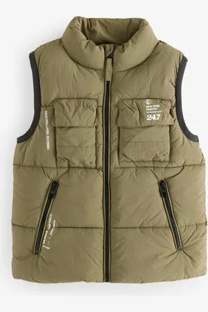 Next Khaki Green Padded Gilet (3-16yrs) 13 Years (158cm)