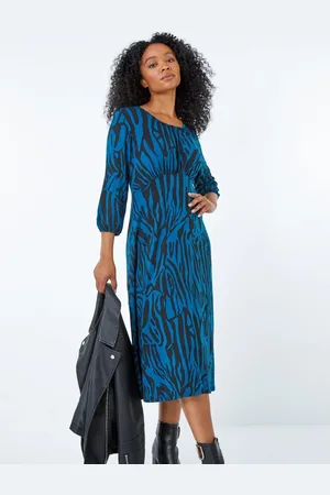 Roman Petite Animal Print Midi Dress AU 18