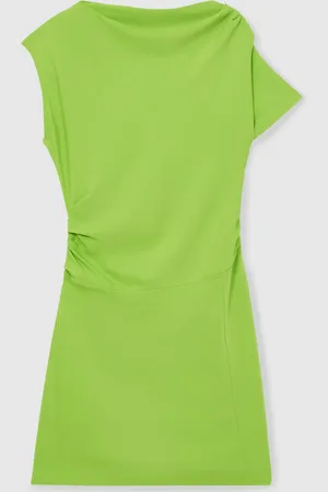 Reiss Freya Asymmetric Ruched Mini Dress AU 12