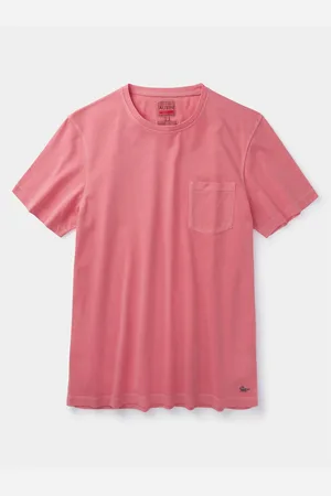 Aubin Pink Hareby Garment Dyed Pocket T-Shirt L