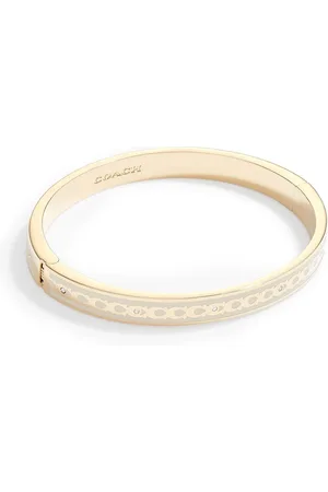Coach Gold Tone Signature Bangle Bracelet One