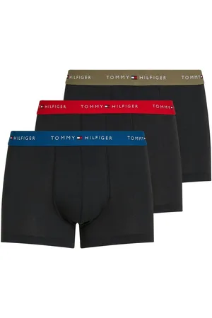 Tommy Hilfiger Black Signature Essential Waistband Trunks 3 Pack XL