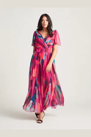 Scarlett & Jo Curve Isabelle Angel Sleeve Maxi Dress AU 24