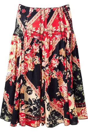 Joe Browns Floral Print Patchwork Knee Length Skirt AU 12