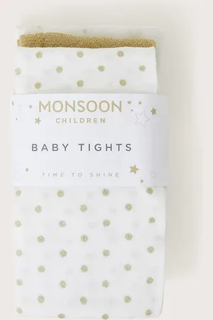 Monsoon Gold Baby Glitter Tights 3 Pack 12