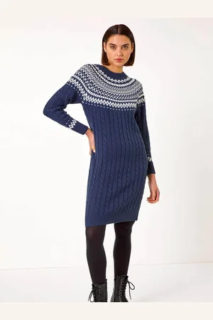 Roman Nordic Knitted Dress AU 14