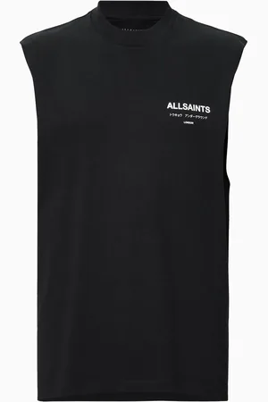 AllSaints AllSaints Black Underground Crew 100% Cotton Vest XS-S