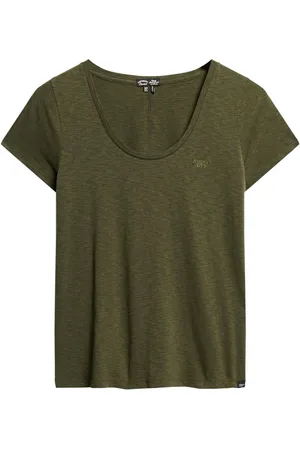 Superdry Green Studios Scoop Neck Slim Fit T-Shirt AU 16