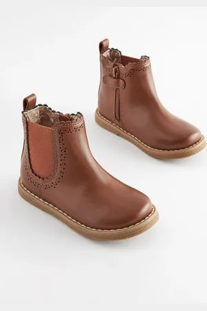 Next Tan Brown Wide Fit (G) Chelsea Ankle Boots AU 10 (EU 28)