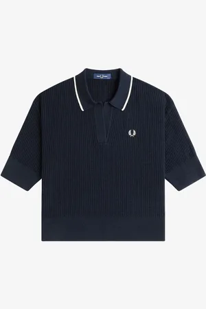 Fred Perry Open-Collar Mesh Knit-Shirt AU 12