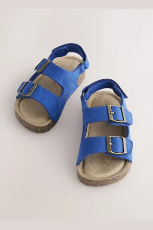 Next Blue Wide Fit (G) Double Buckle Cushioned Footbed Sandals AU 4 (EU 20.5)