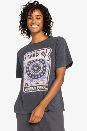 Roxy Grey Moonlight Sunset 100% Cotton T-Shirt XS