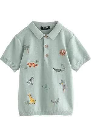 Next 100% Cotton Knitted Short Sleeve Embroidered Polo Shirt (3mths-7yrs) 6