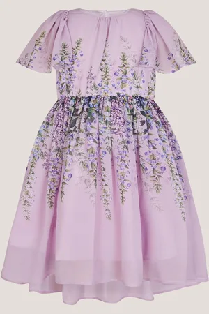 Monsoon Floral Print Flutter Sleeve Dress 6 Years (116cm)