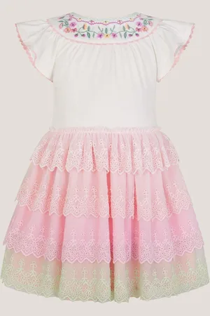 Monsoon Floral Embroidered Tiered Disco Dress 3
