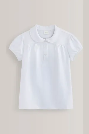 Next Cotton Stretch Pretty Collar School Jersey Top (3-14yrs) 12 Years (152cm)