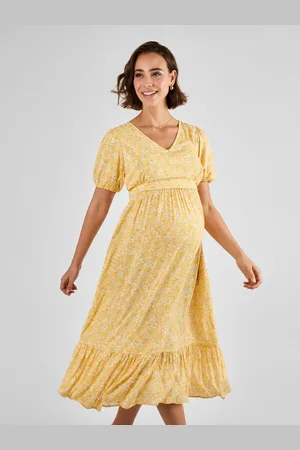 JoJo Maman Bébé Floral Maternity & Nursing Midi Dress AU 14