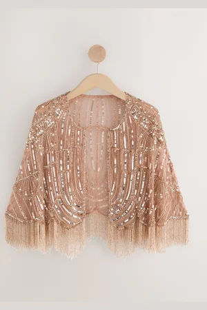 Next Rose Gold Embellished Cape S-M