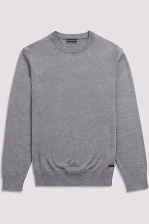 Duchamp Grey Crew Neck Knit Jumpers M