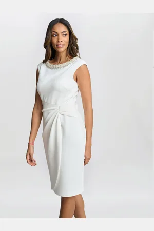 Gina Bacconi Sansa Wrap Dress With Beaded Neck AU 14