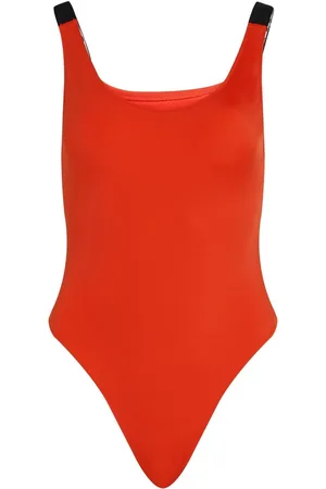 Calvin Klein Red Scoop Back One Piece Swimsuit S