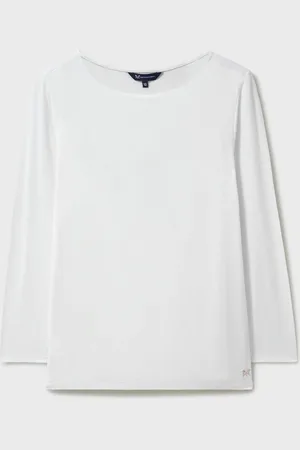 J.Crew White Jemma Boat Neck Top AU 14